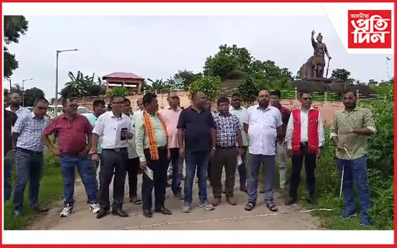 জোঙাল বলহু ক্ষেত্ৰ পৰিদৰ্শন মন্ত্ৰী কেশৱ মহন্তৰ...